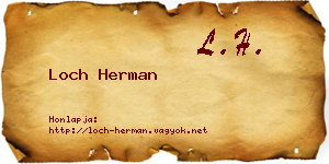 Loch Herman névjegykártya